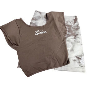 Darc Sport SET SHE Wolves Forever Seamless training Shorts crop top Size S